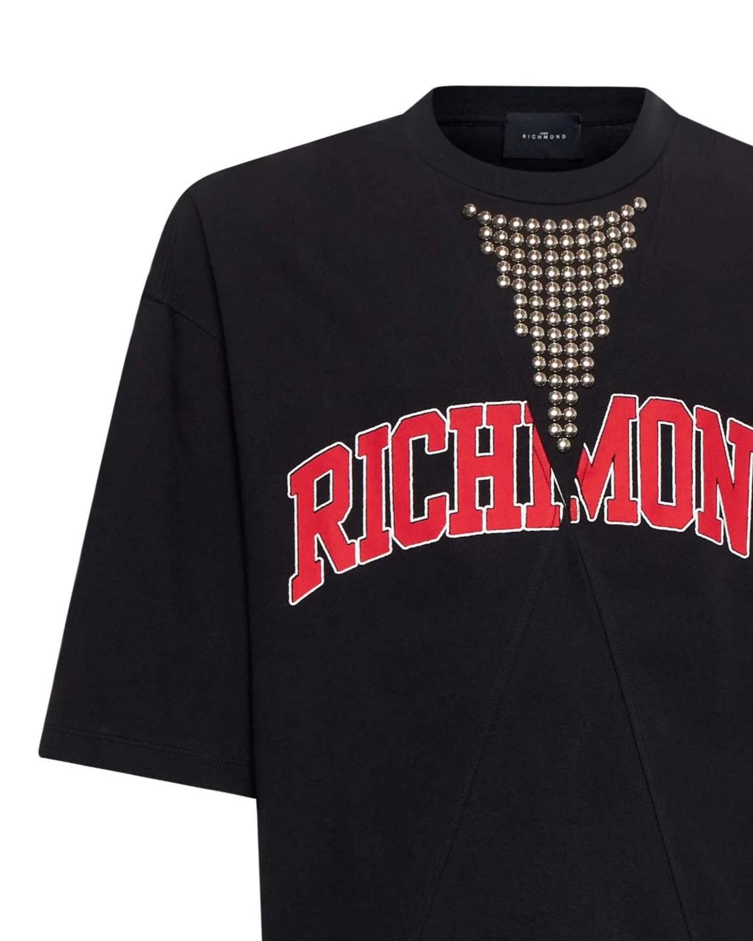 T-shirt nera con stampa "RICHMOND" - Image 3