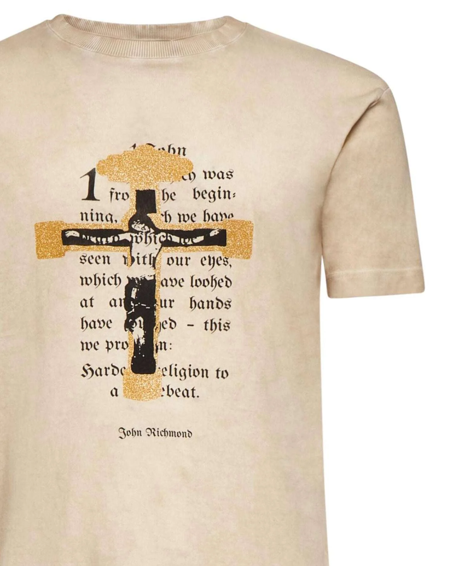 T-shirt con stampa grafica e testo centrale ispirato - Image 3