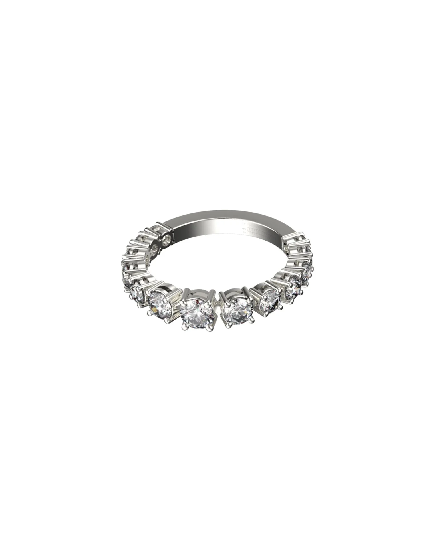 Anello Eternity con elementi brillanti