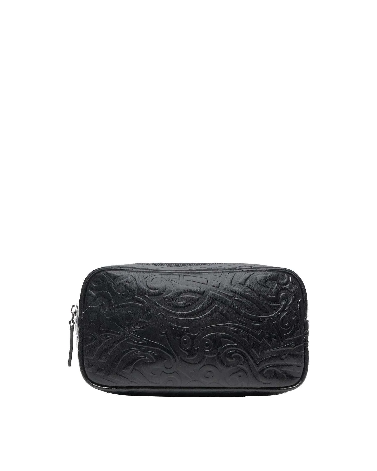 Beauty case uomo con motivo inciso e zip