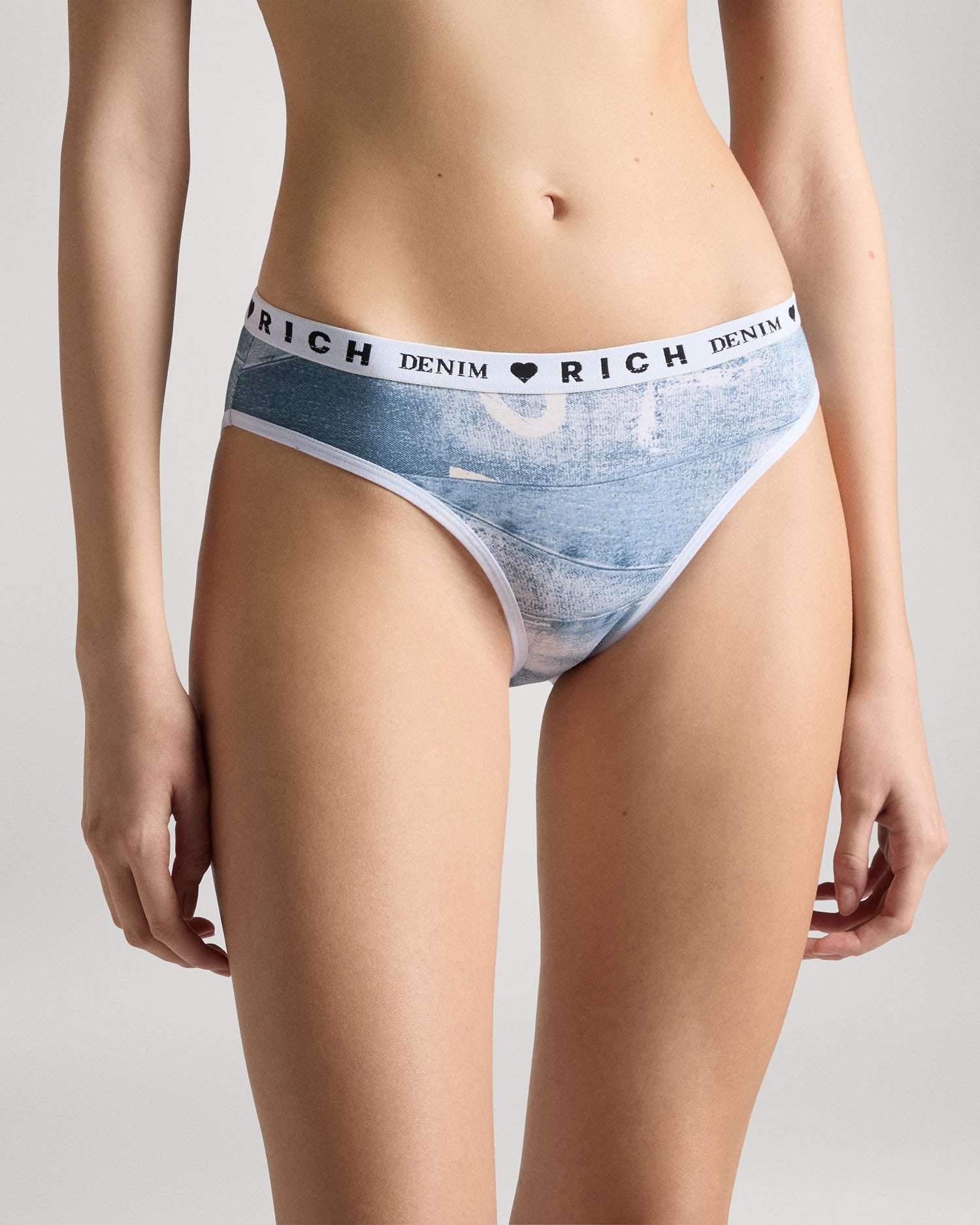 Slip vita bassa donna fantasia denim - Image 5