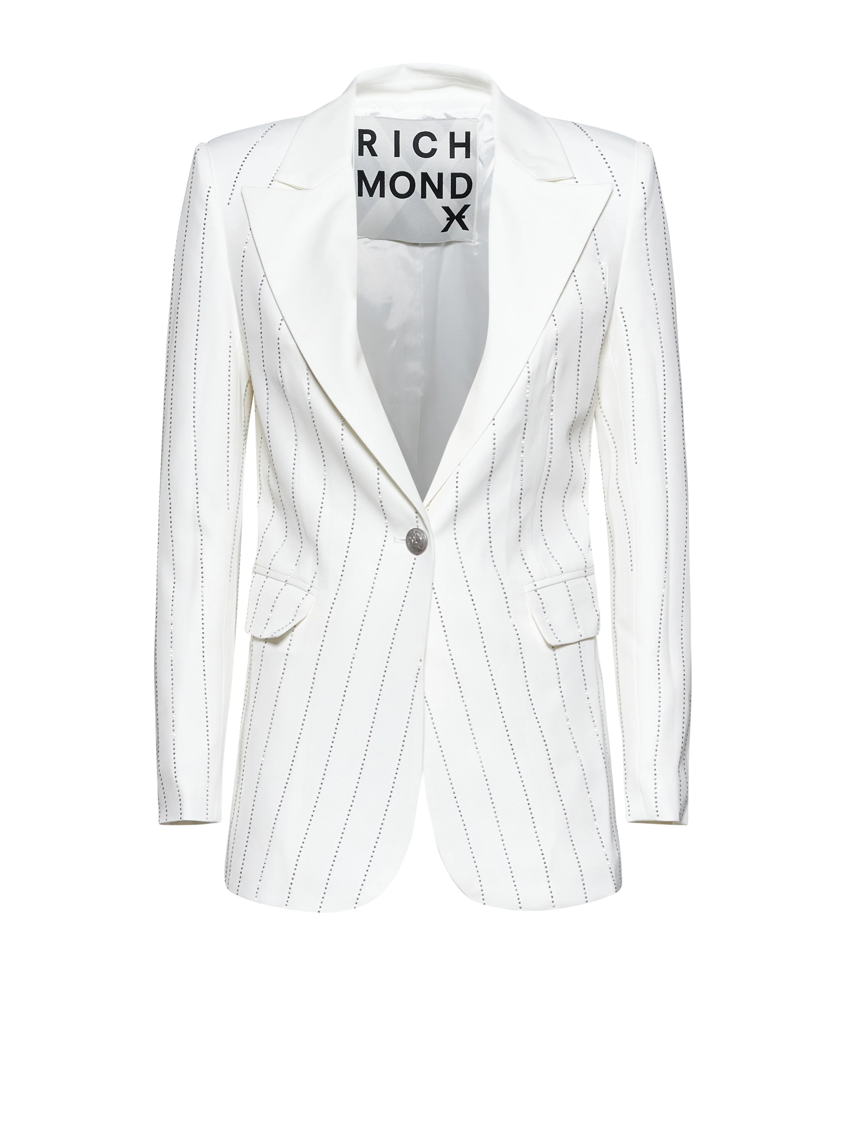Blazer monopetto con motivo a righe verticali