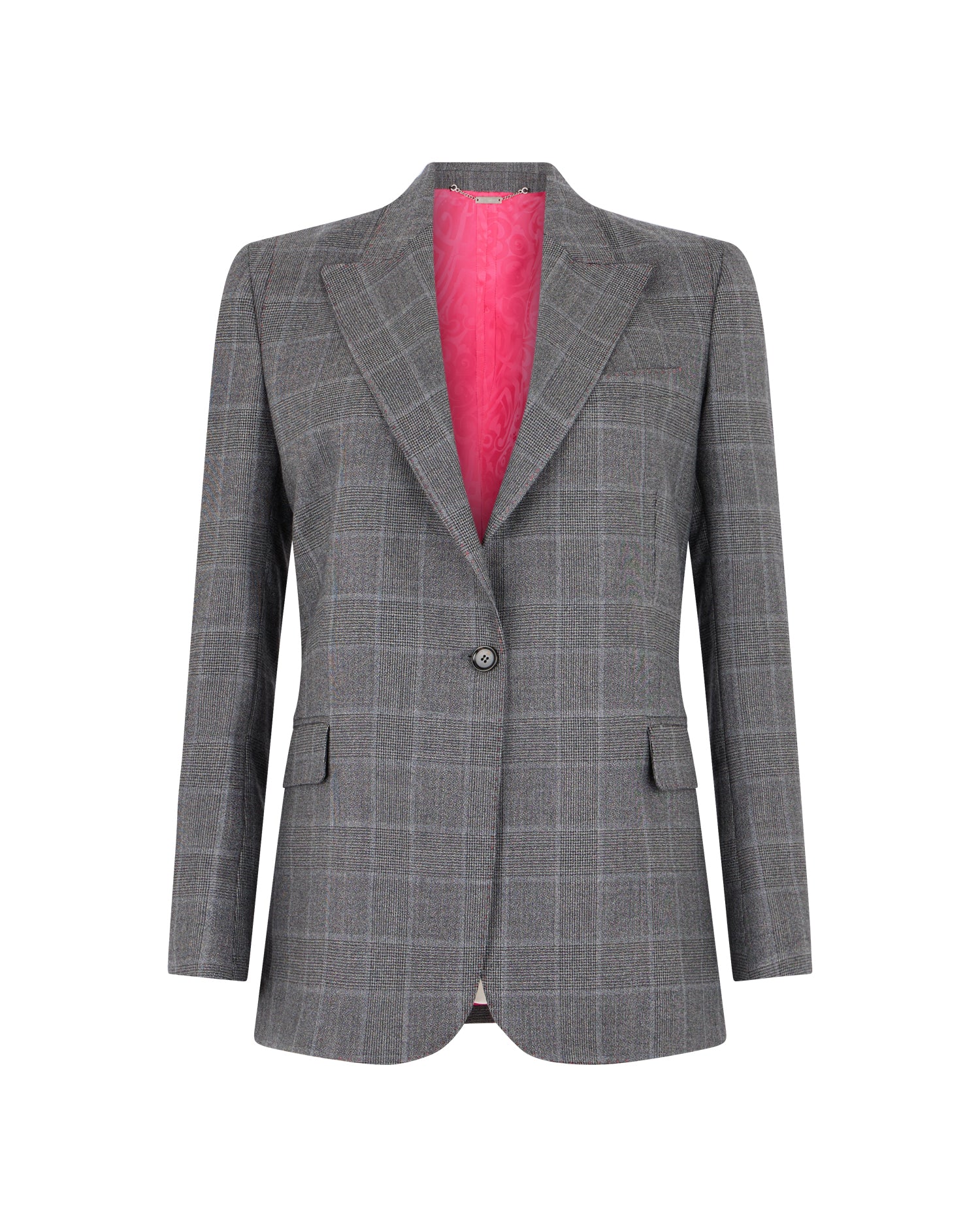 Blazer Sartoriale Principe di Galles con Fodera a Contrasto