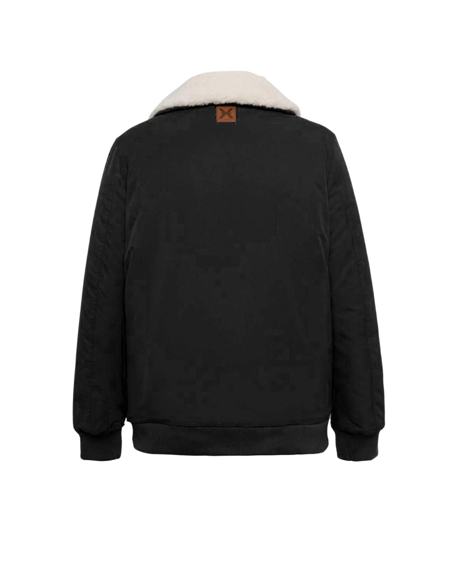 Bomber con collo in pelliccia sintetica e tasche utility - Image 2