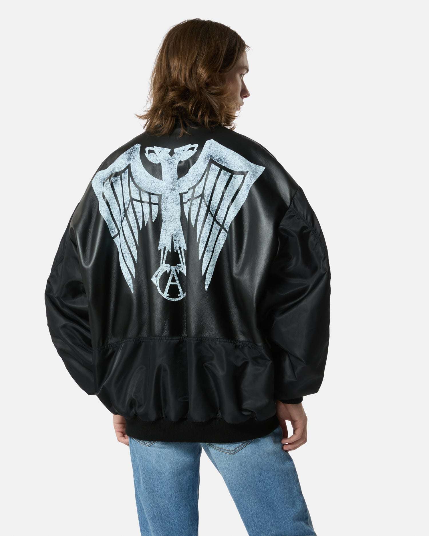 Bomber nero con patch applicati - Image 2