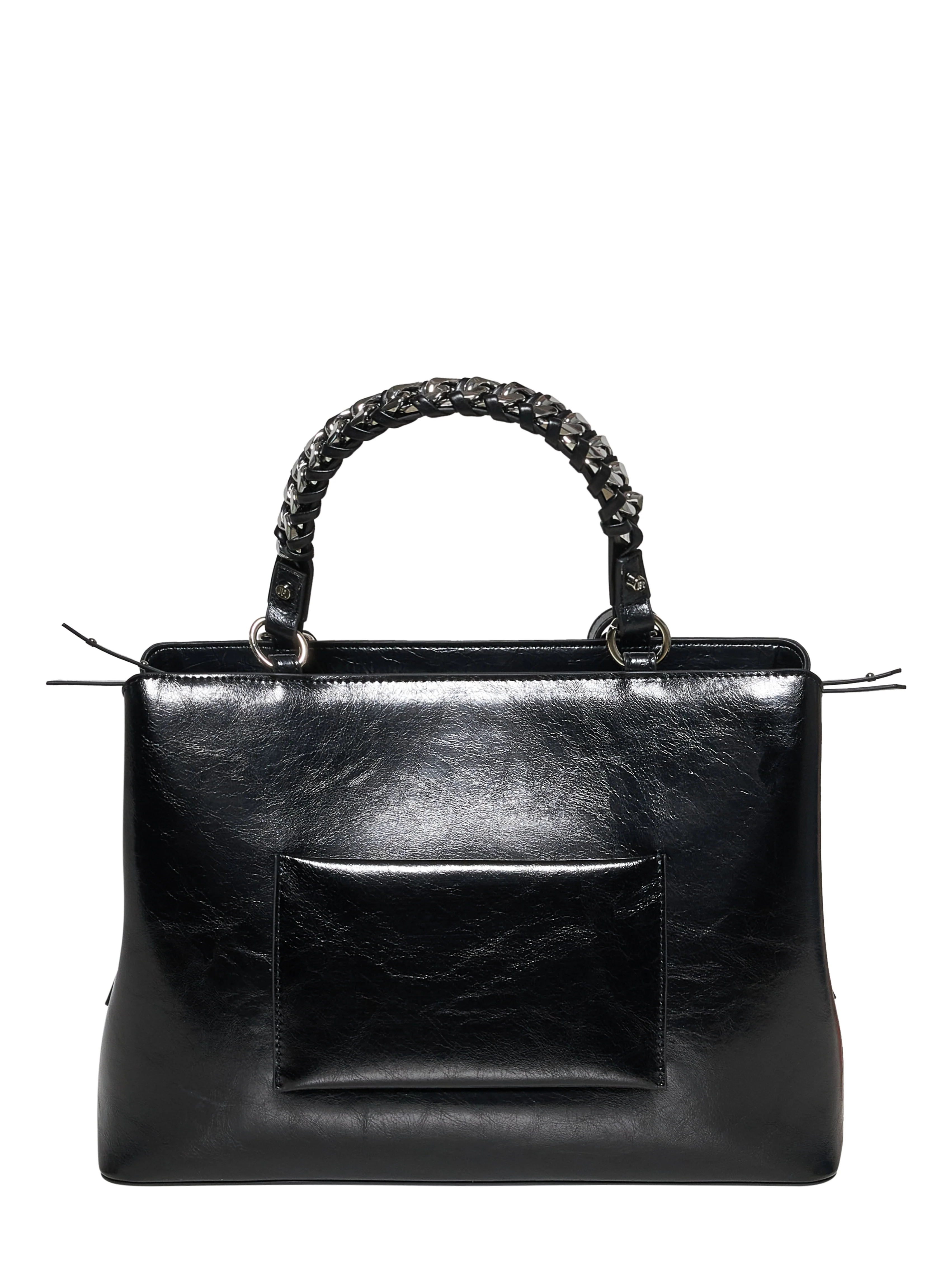 Borsa a mano con manico intrecciato e design essenziale - Image 3