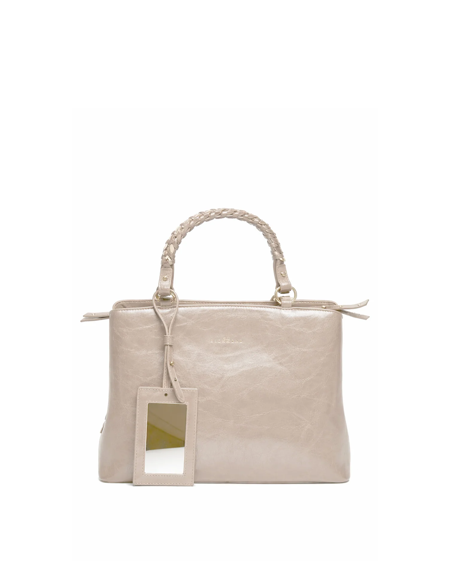 Borsa a mano con manico intrecciato e design essenziale - Image 4