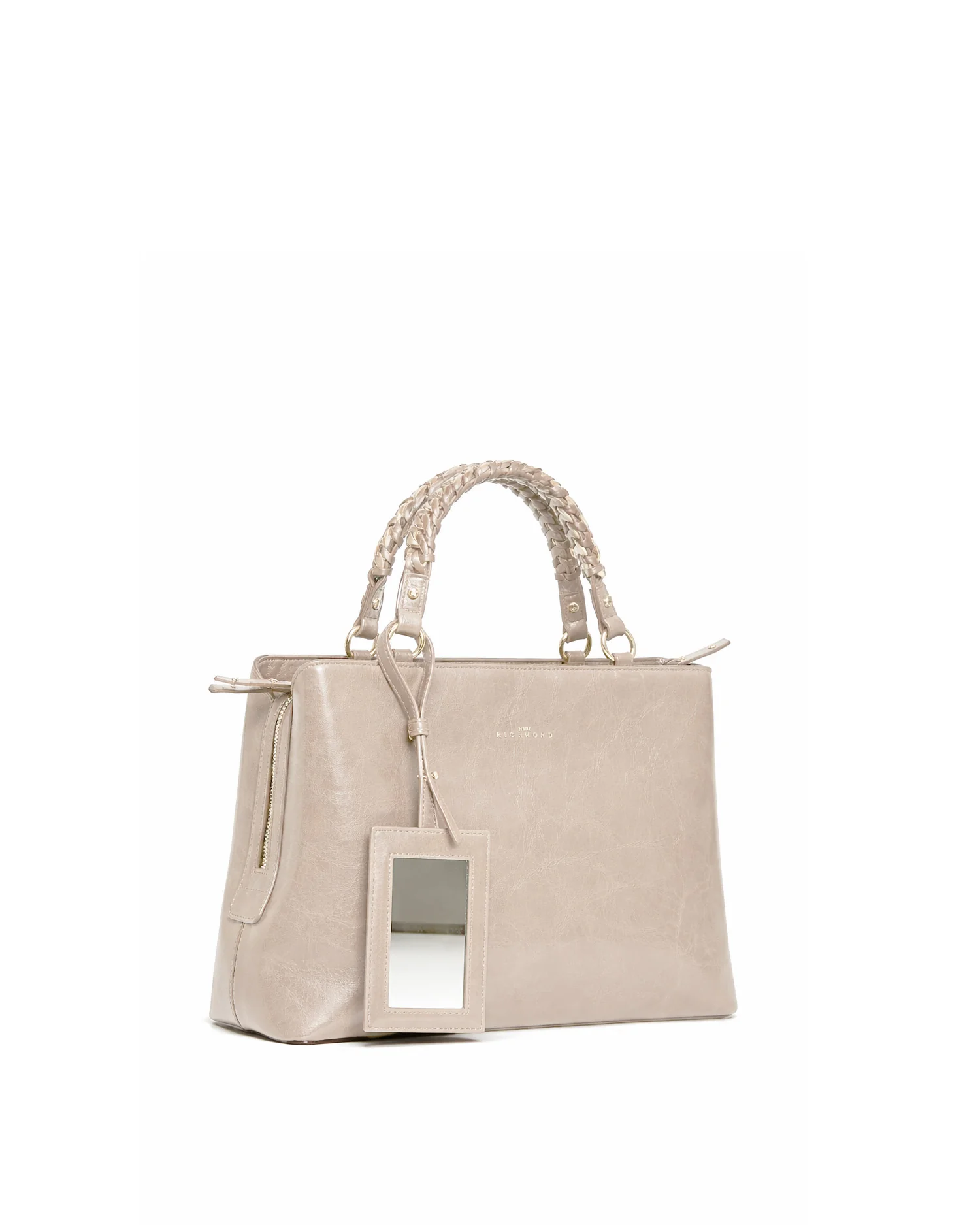 Borsa a mano con manico intrecciato e design essenziale - Image 5