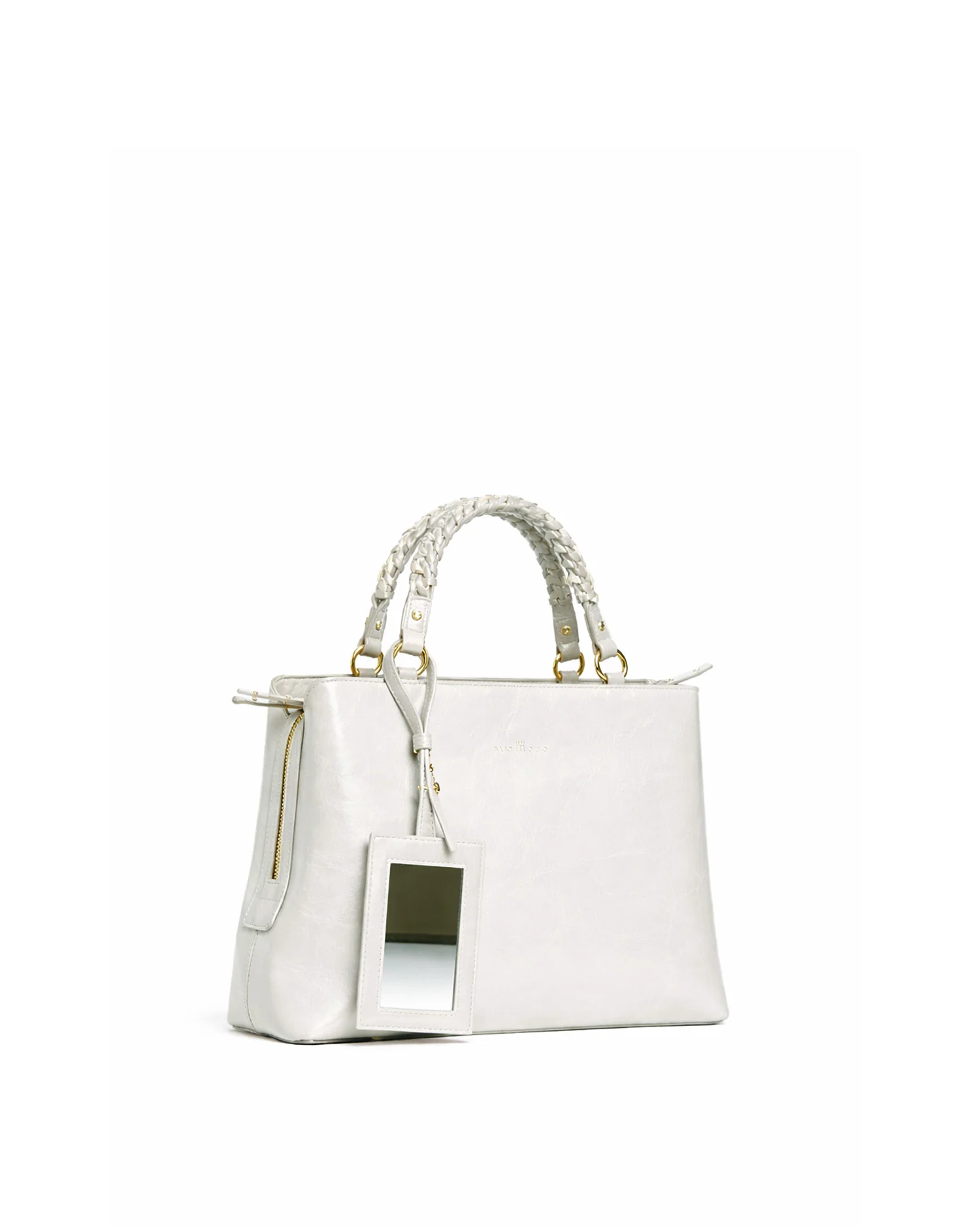 Borsa a mano con manico intrecciato e design essenziale - Image 8