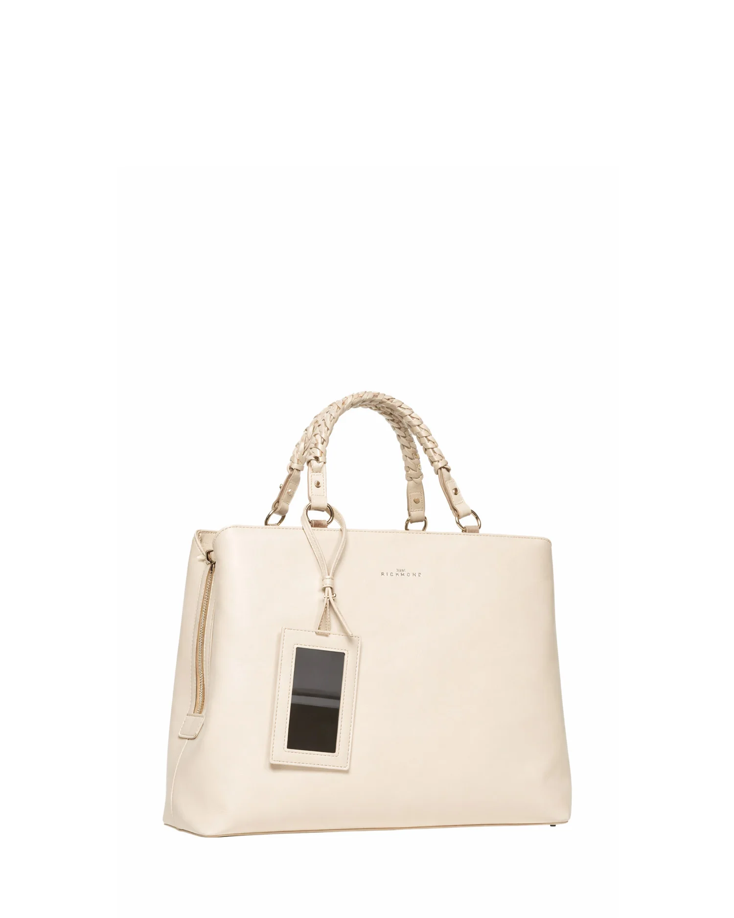 Borsa a mano strutturata con manico intrecciato - Image 5