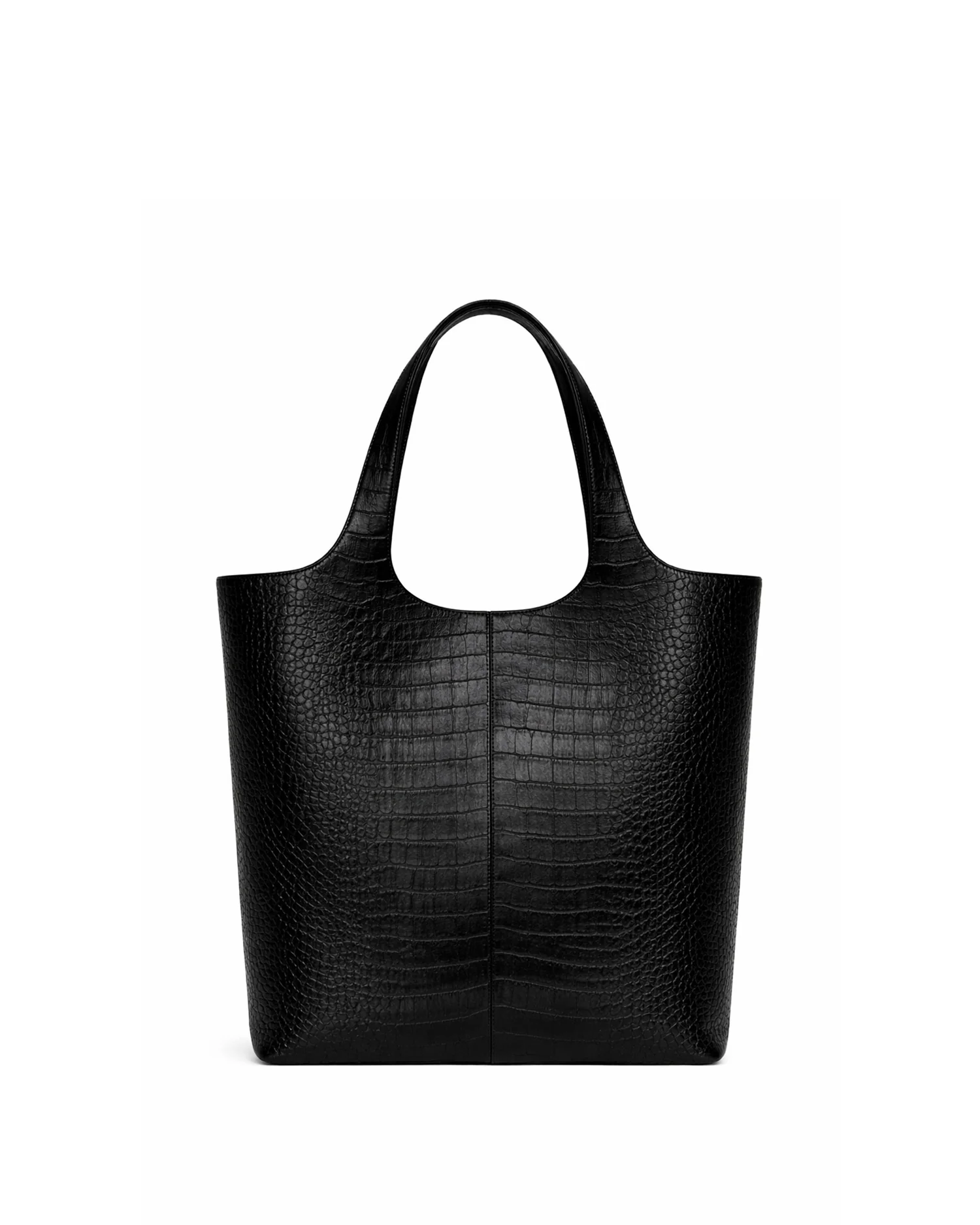 Borsa tote con catena decorativa e motivo effetto rettile - Image 3