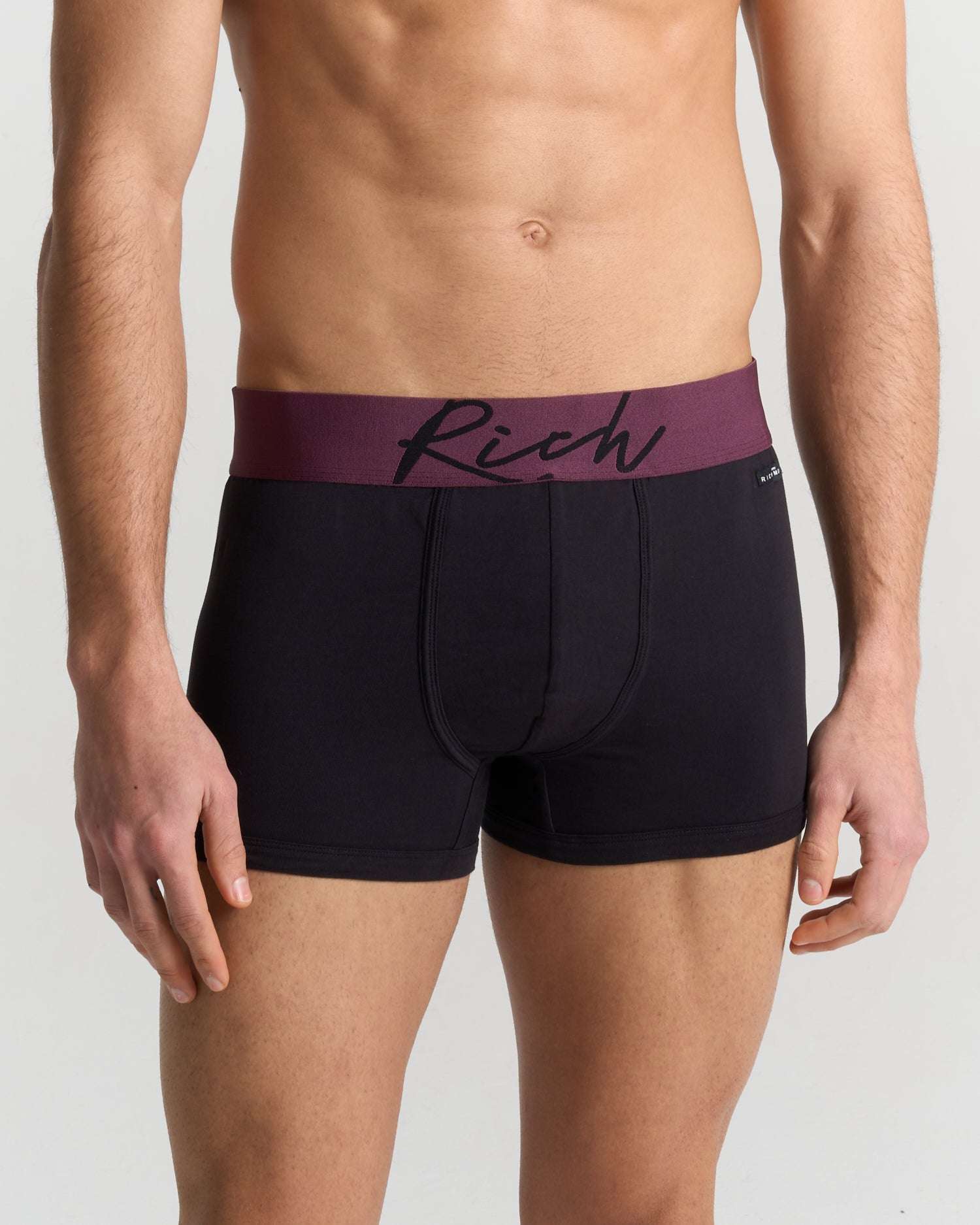 Boxer vita bassa in cotone pettinato con logo RICH - Image 3