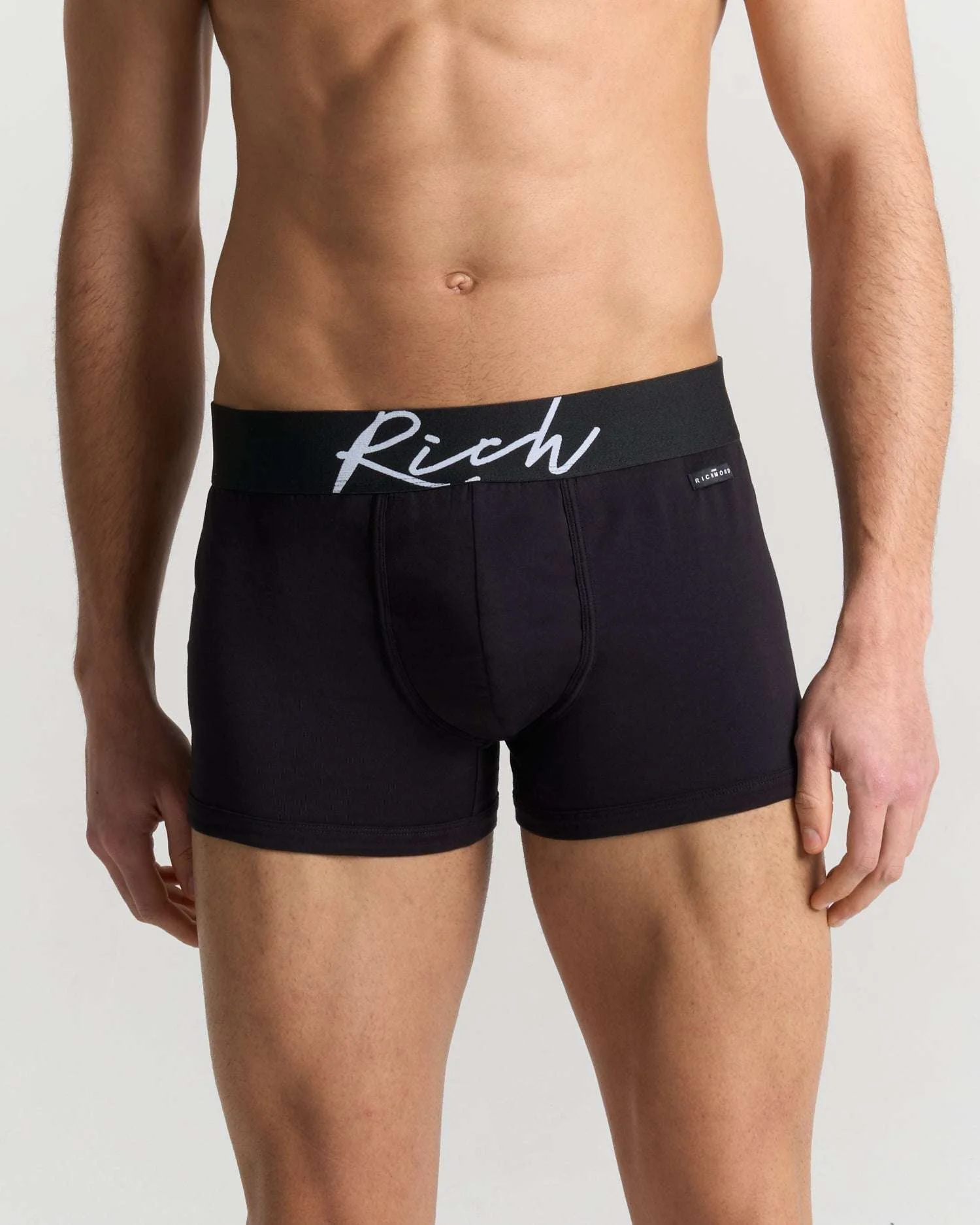 Boxer vita bassa in cotone pettinato con logo RICH - Image 3