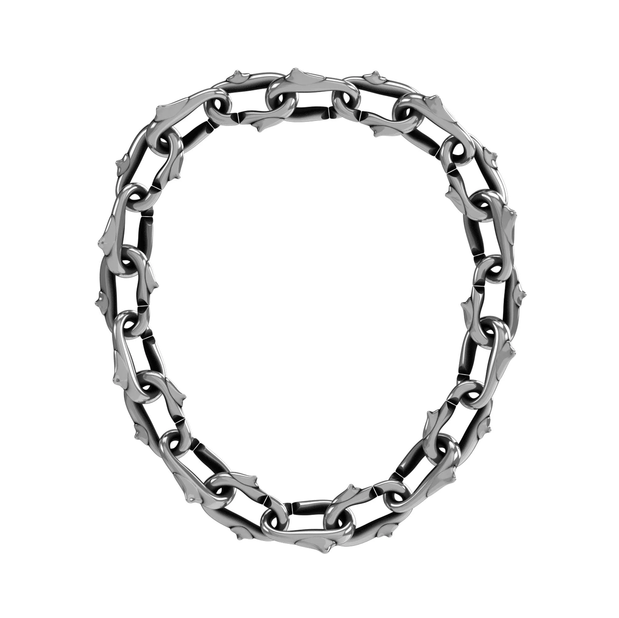 Collana a maglie con design strutturato