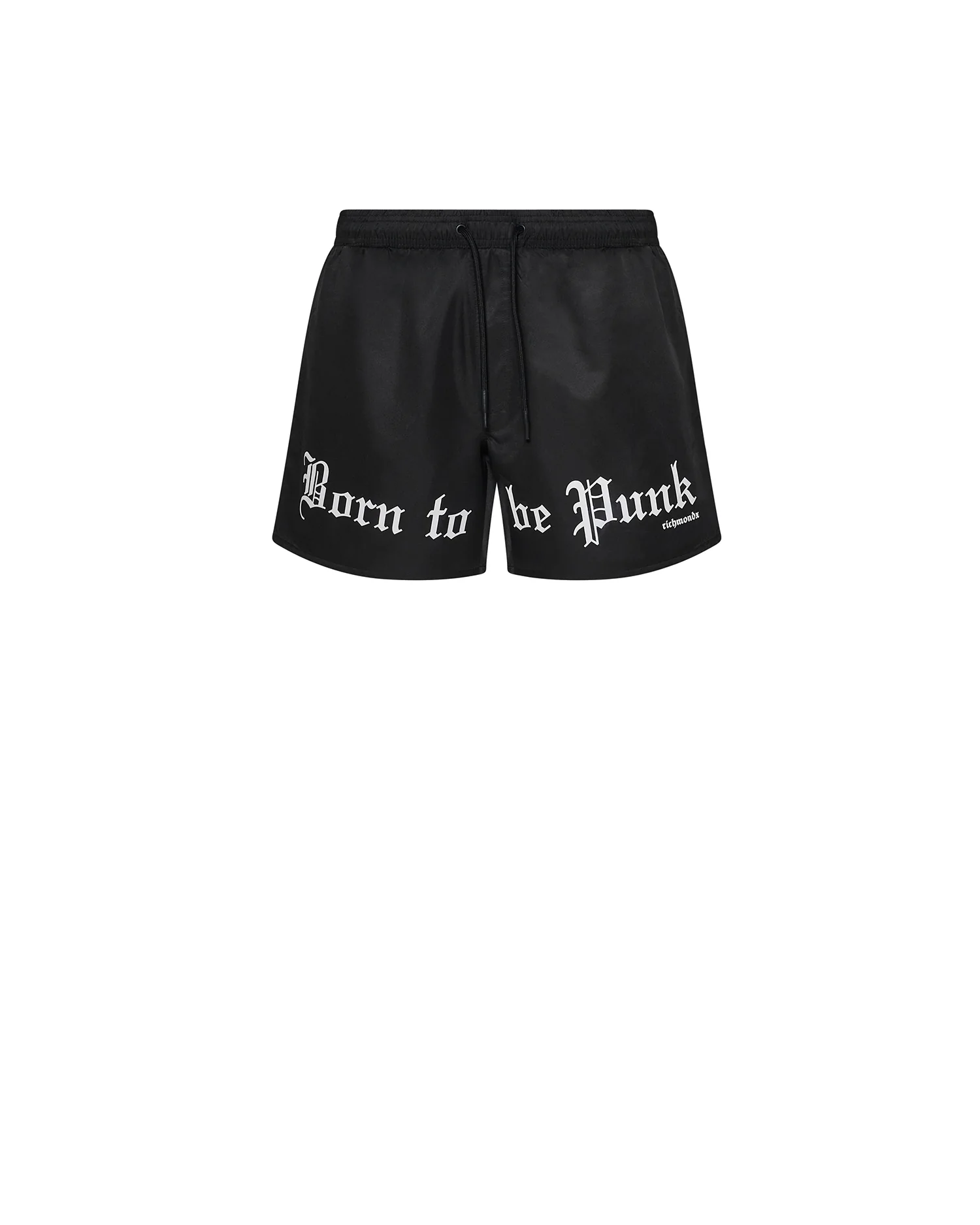 Costume da bagno con lettering iconico e attitudine punk