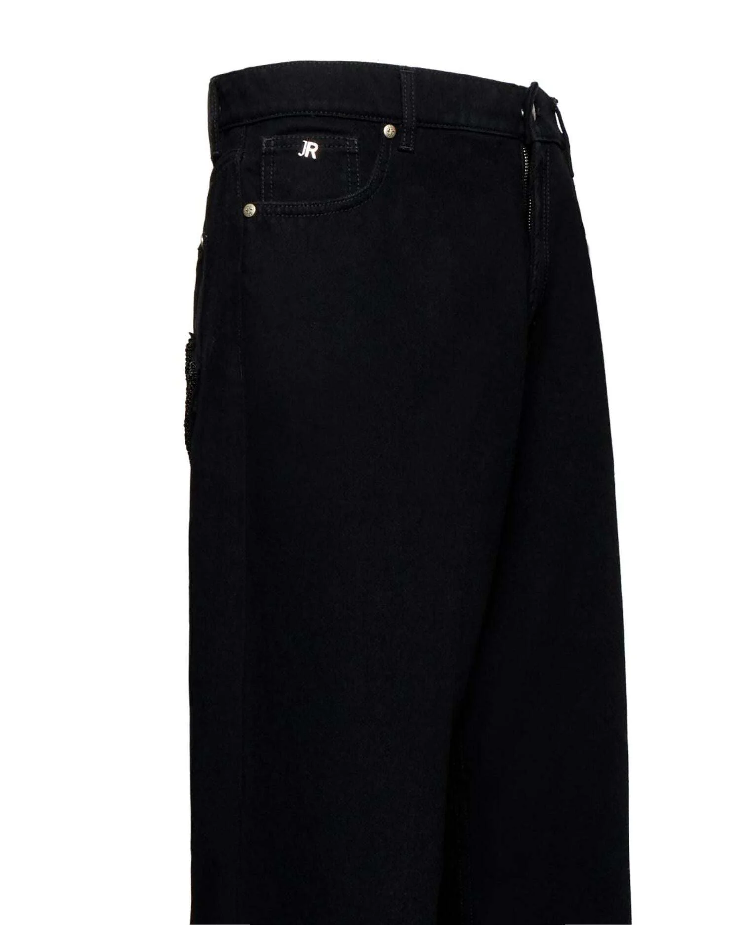 Jeans baggy con scritta RICH e dettagli decorativi - Image 3