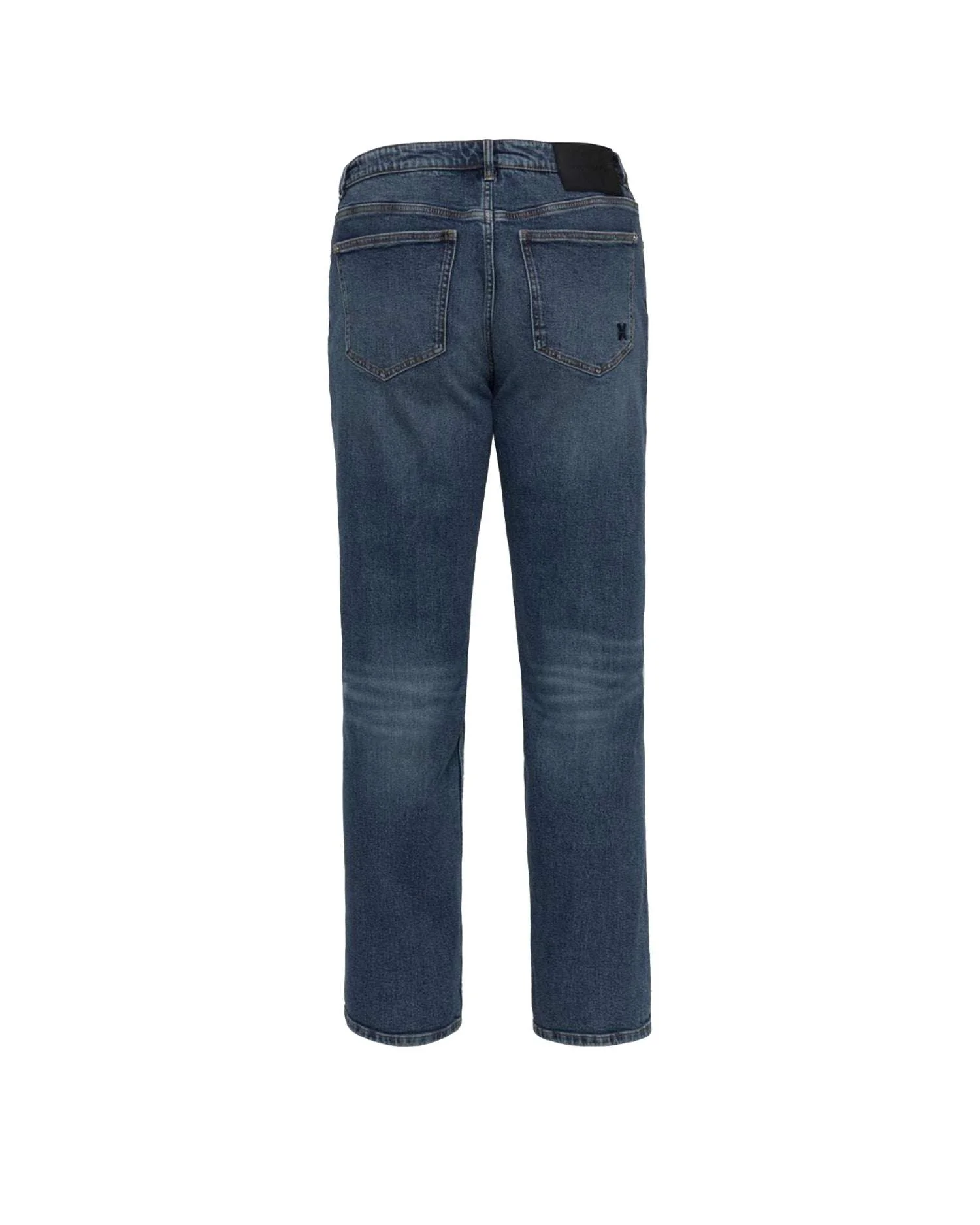 Jeans straight fit con rotture e lavaggio effetto vintage - Image 2