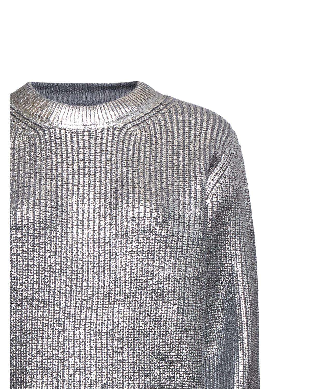 Maglia girocollo in maglia metallizzata - Image 3