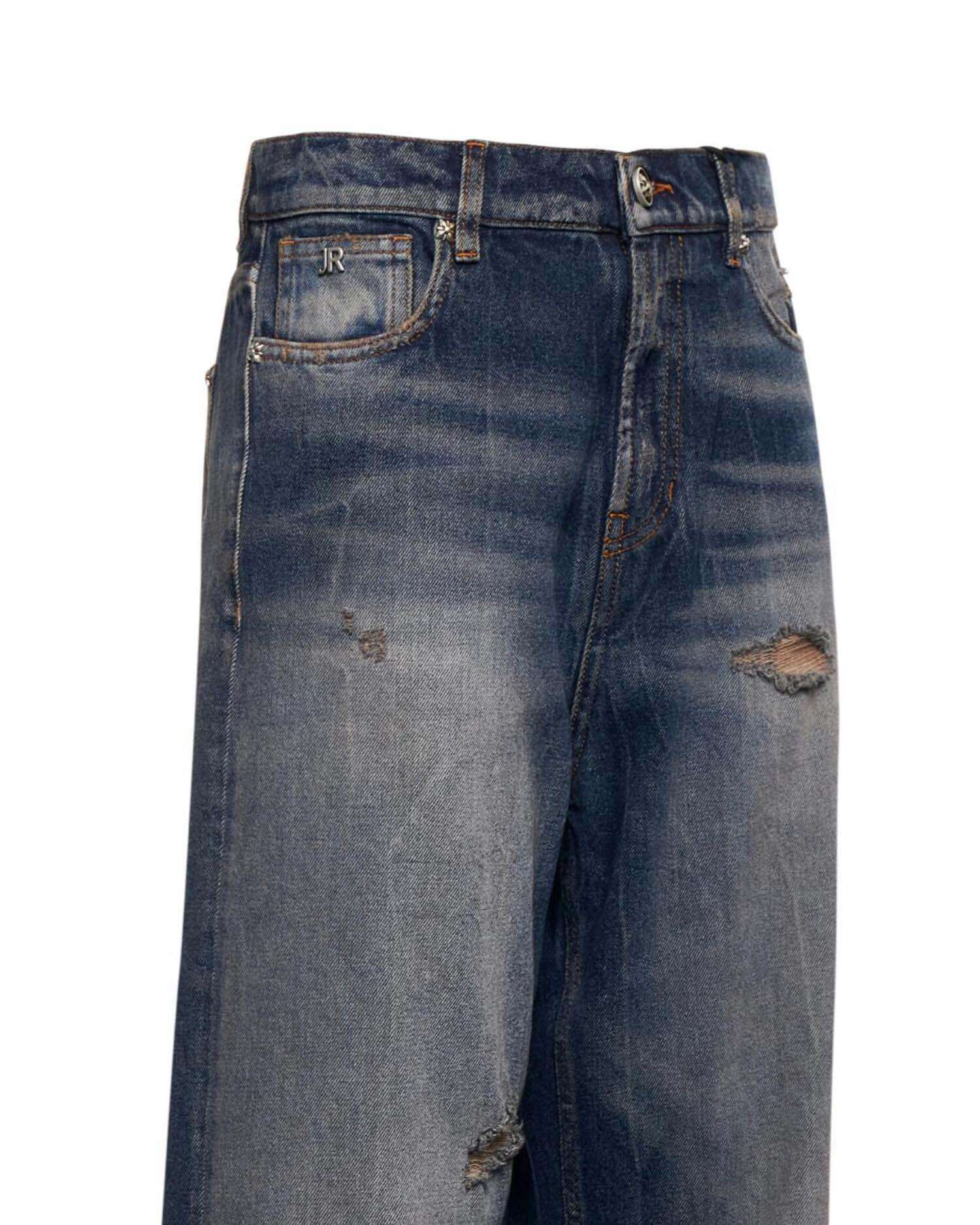 Pantalone a Gamba Ampia con Effetto Used - Image 3