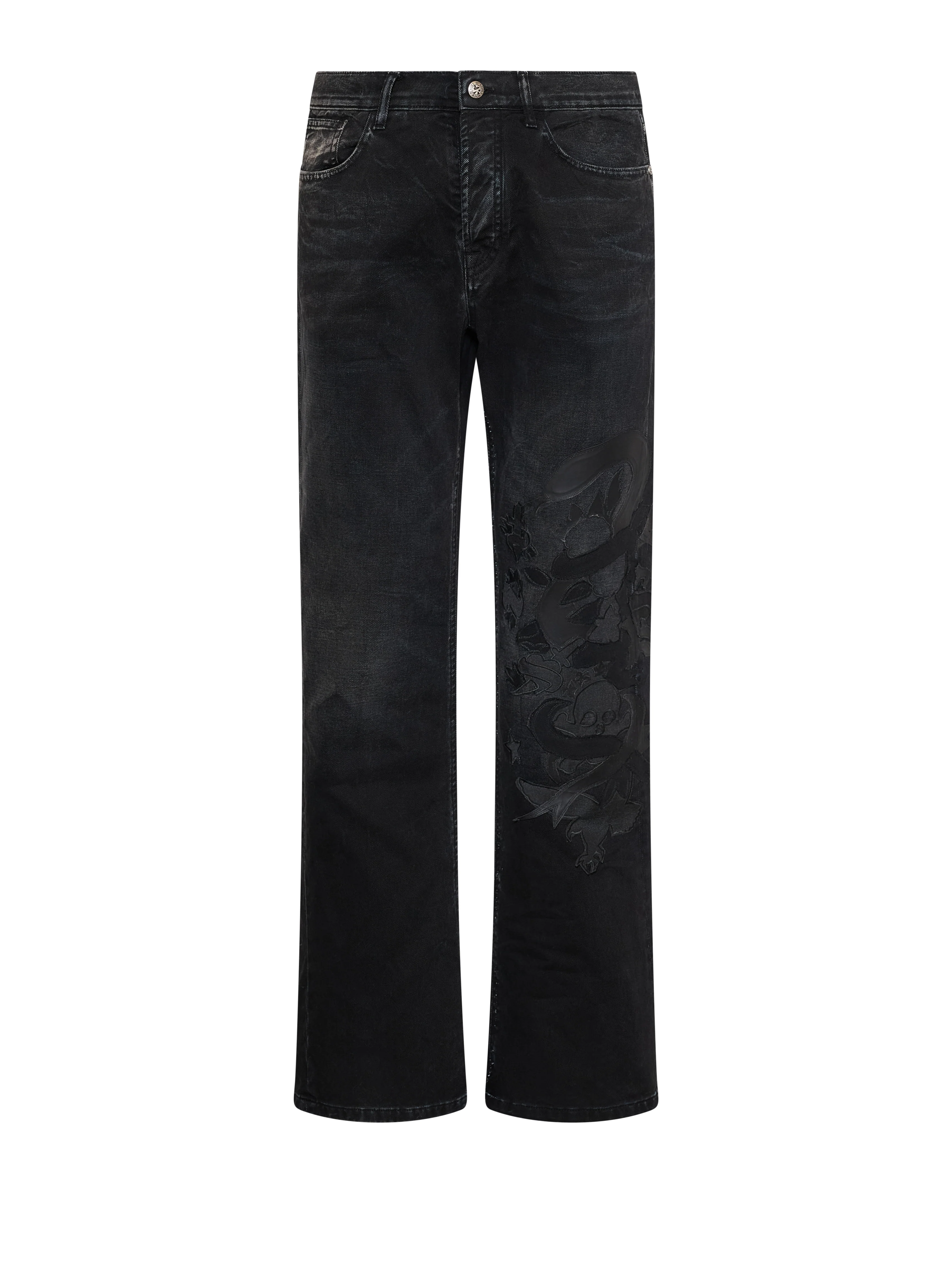 Pantaloni con motivo decorativo e design raffinato