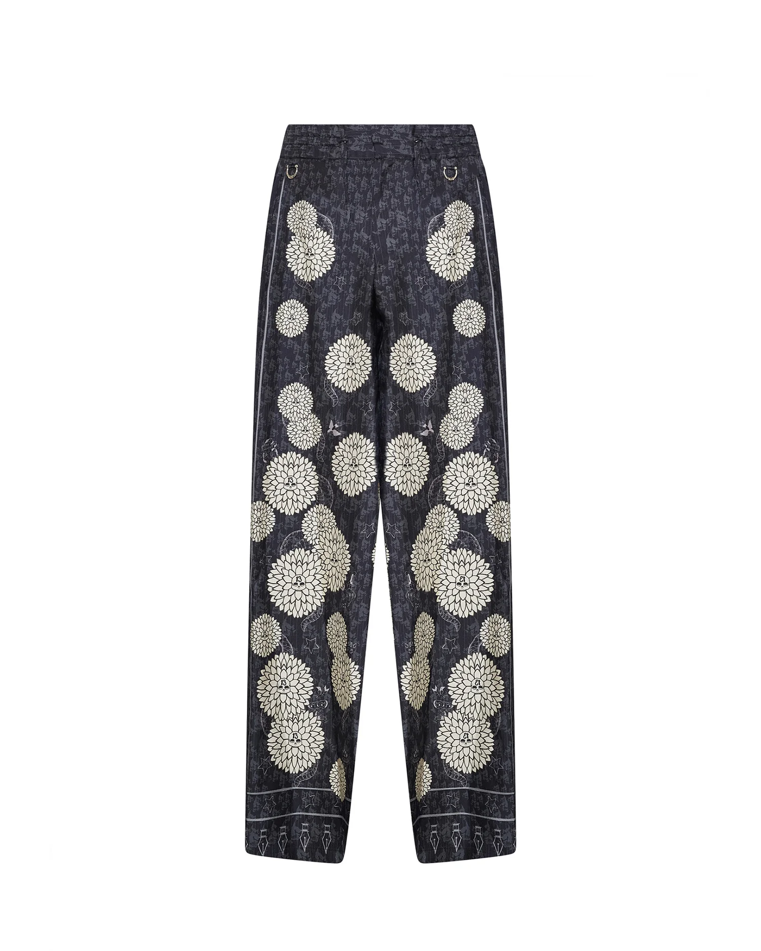 Pantaloni con motivo ornamentale dal design ricercato