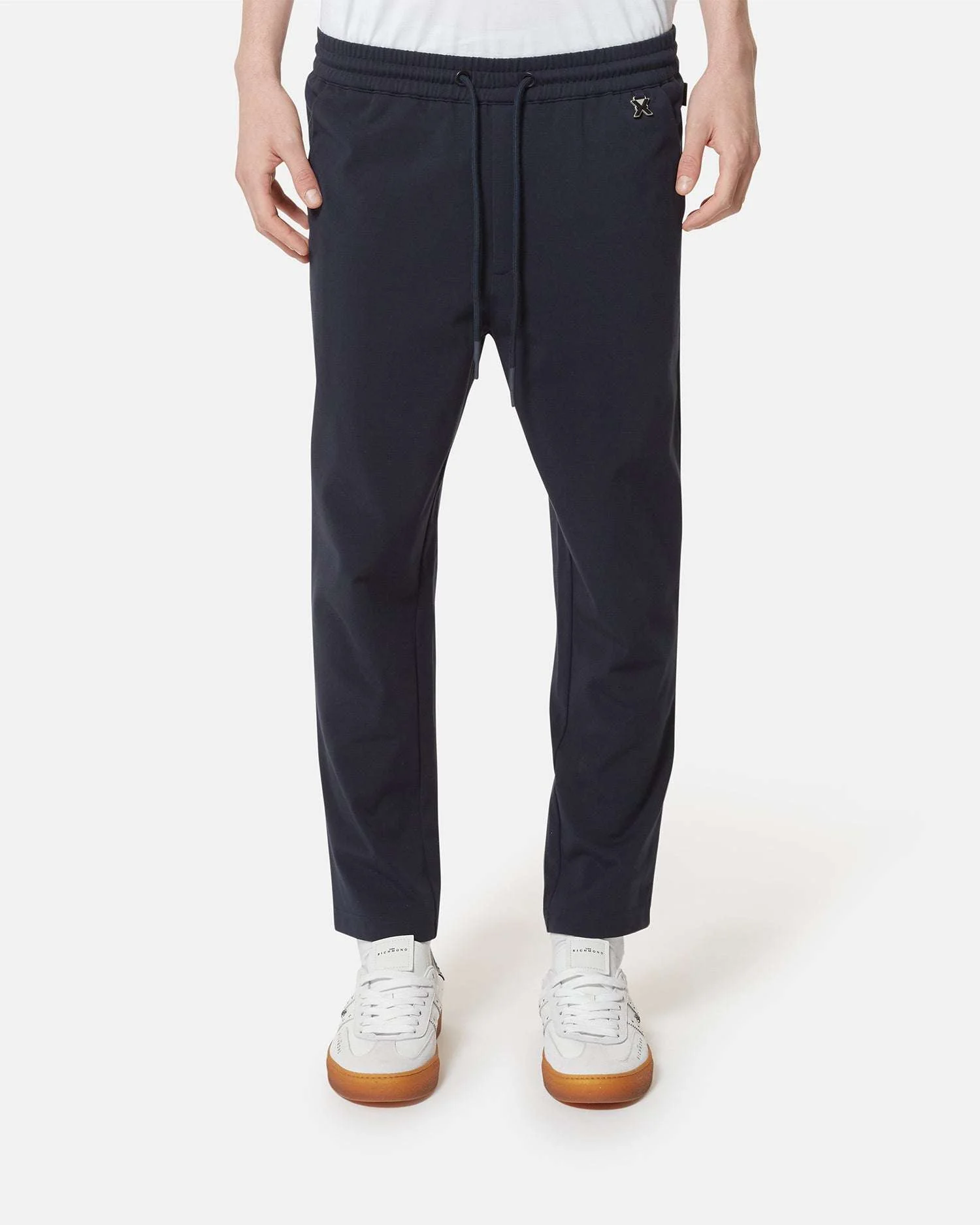 Pantaloni con vita elasticizzata e coulisse regolabile - Image 2