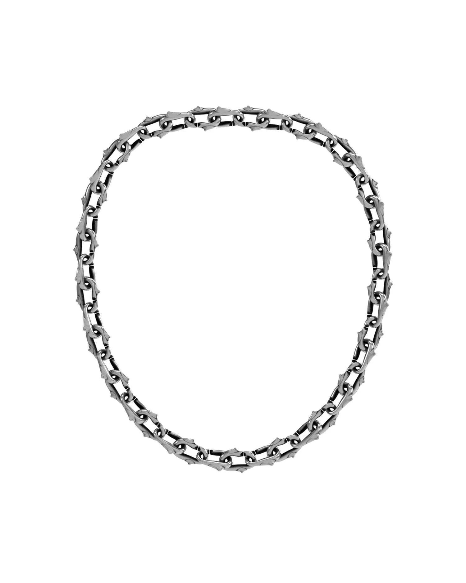 Collana a catena con spine argento