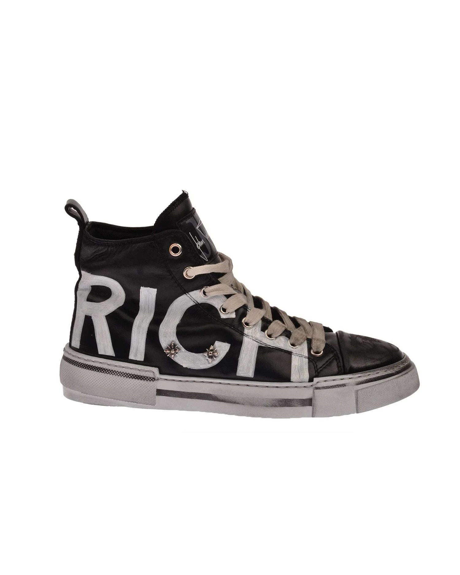 Sneakers alte con maxi lettering e dettagli grintosi - Image 2