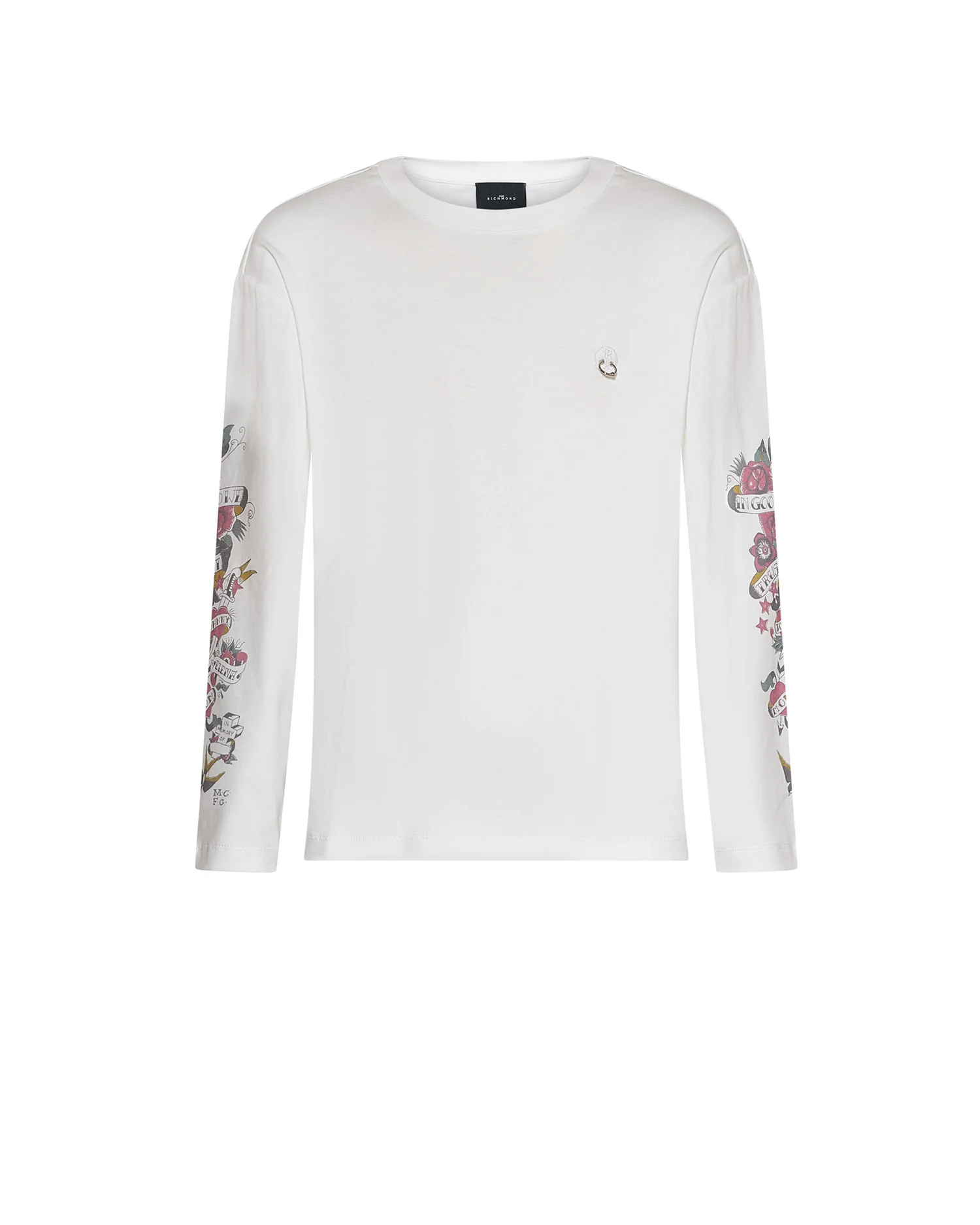 T-shirt a maniche lunghe con decorazioni iconiche
