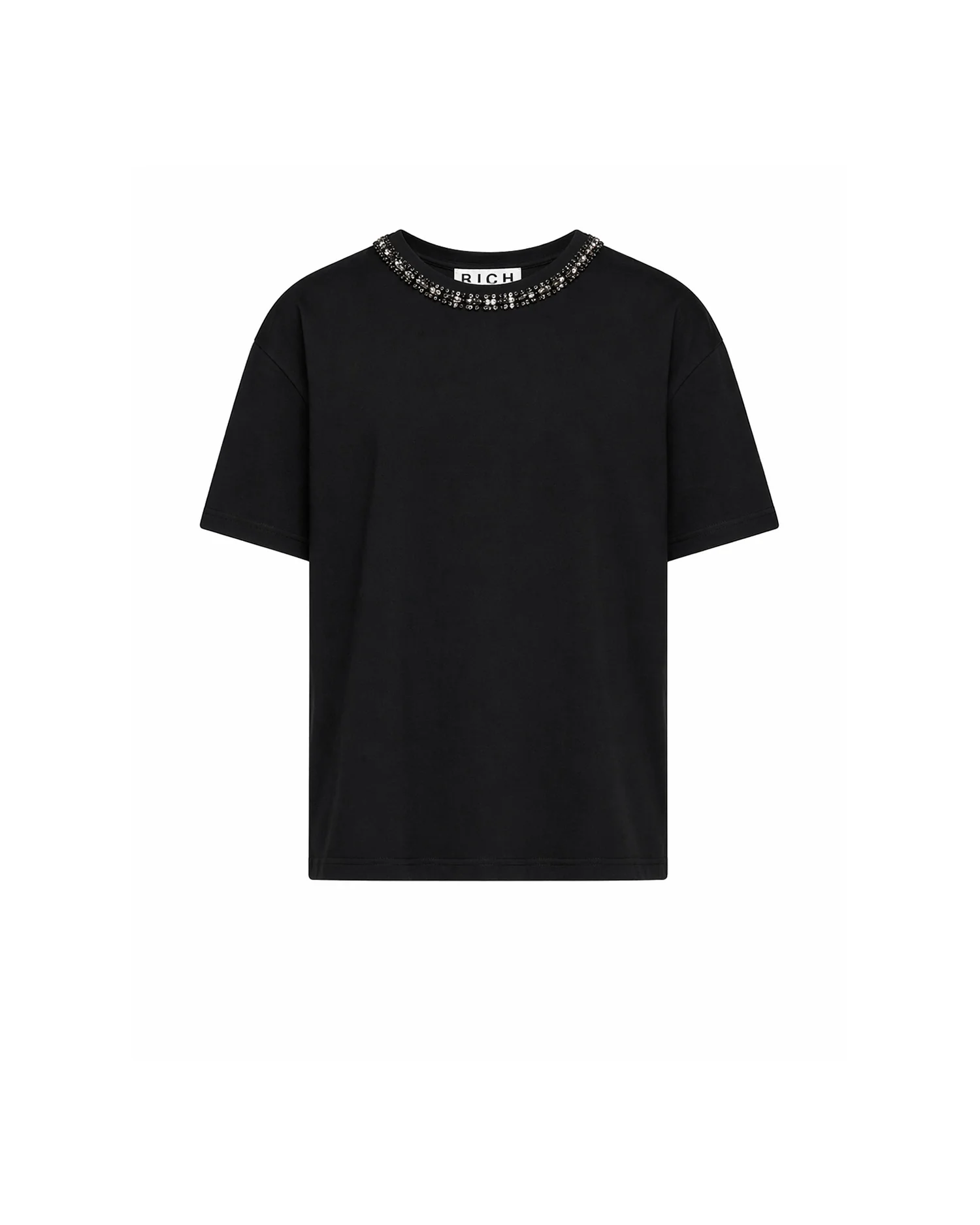 T-shirt con girocollo decorato - Image 3