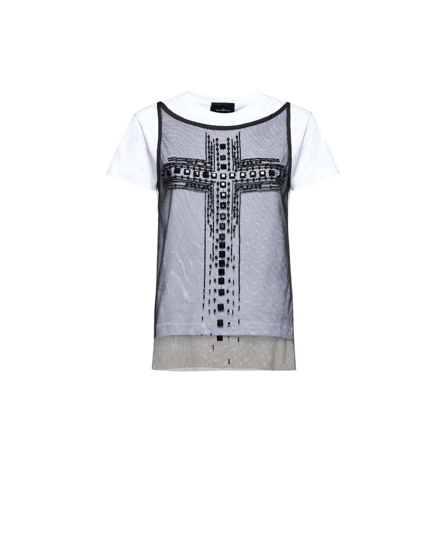T-shirt con Sovrapposizione e Dettaglio Grafico