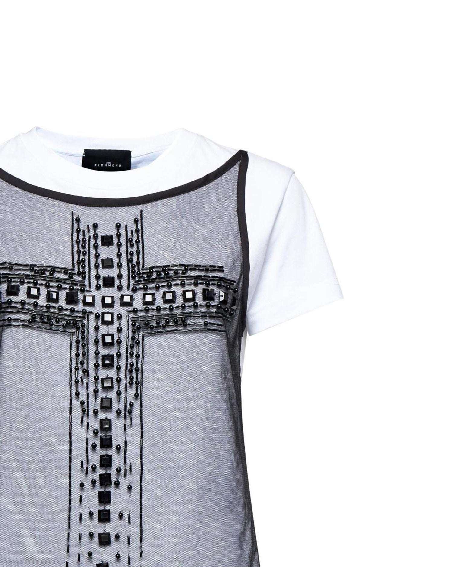 T-shirt con Sovrapposizione e Dettaglio Grafico - Image 3