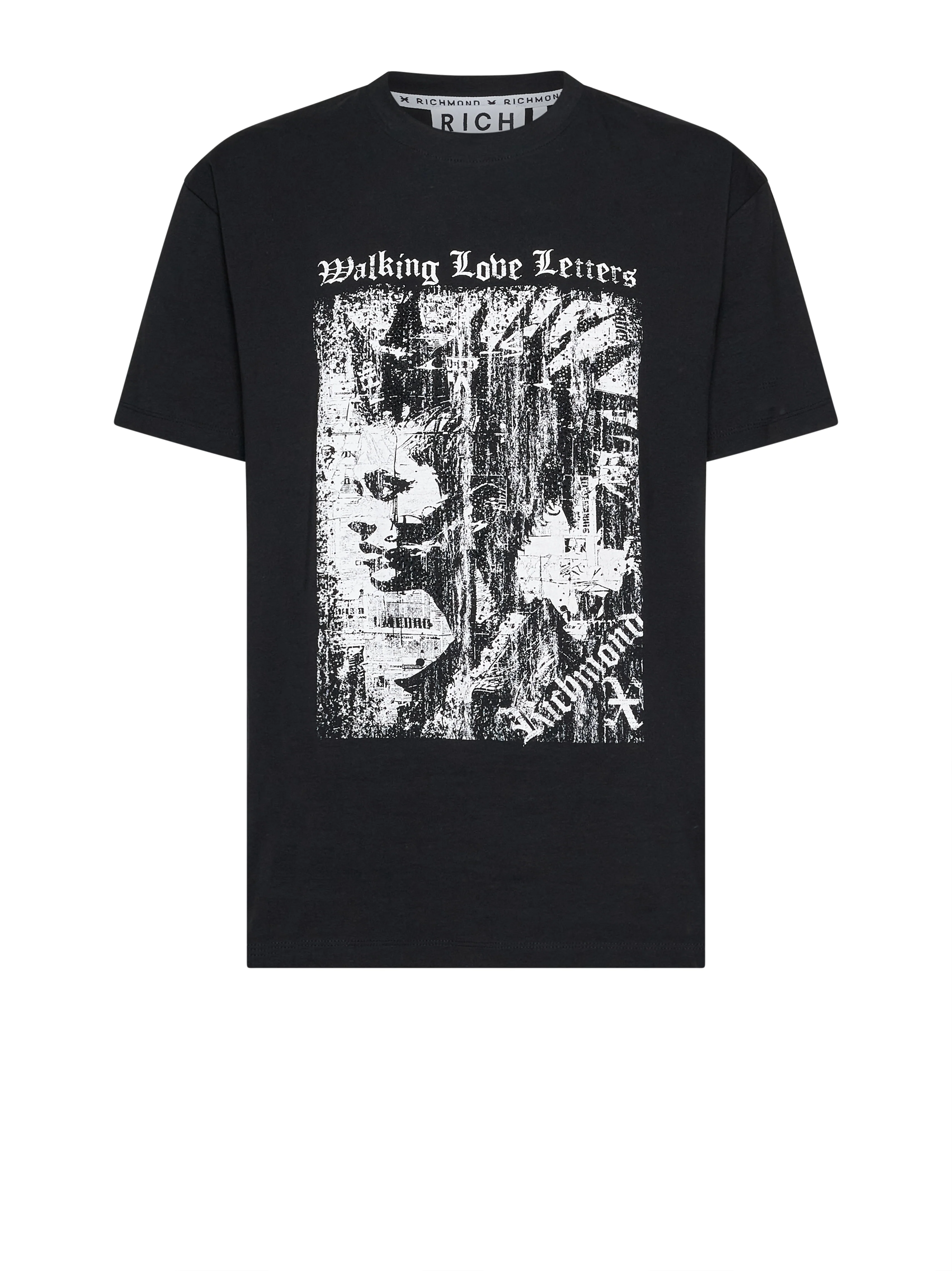 T-shirt con stampa grafica effetto vintage
