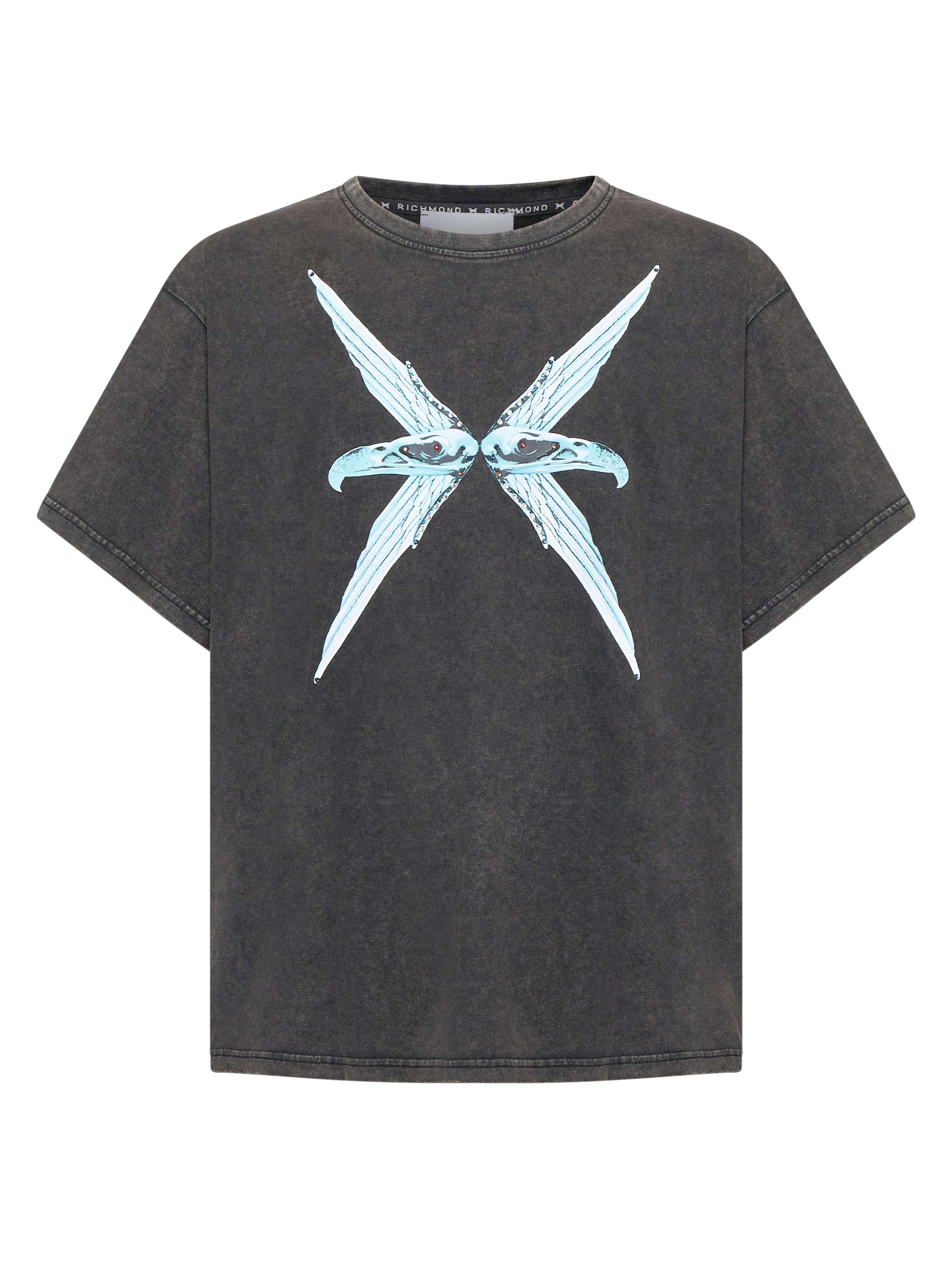 T-shirt con stampa grafica frontale effetto vintage
