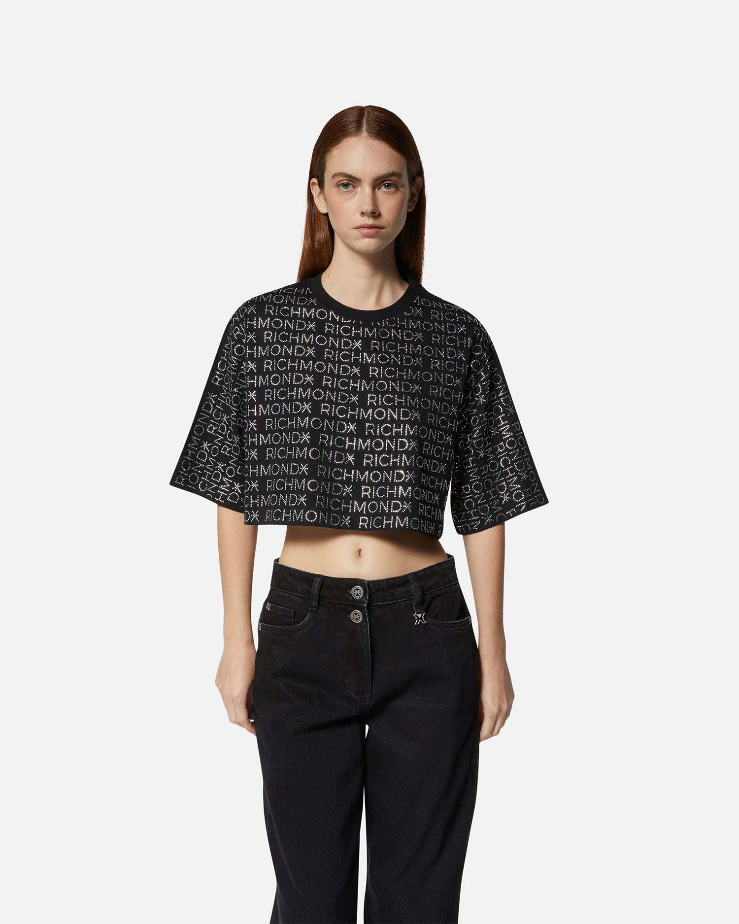 T-shirt cropped con logo all-over Richmond - Image 2