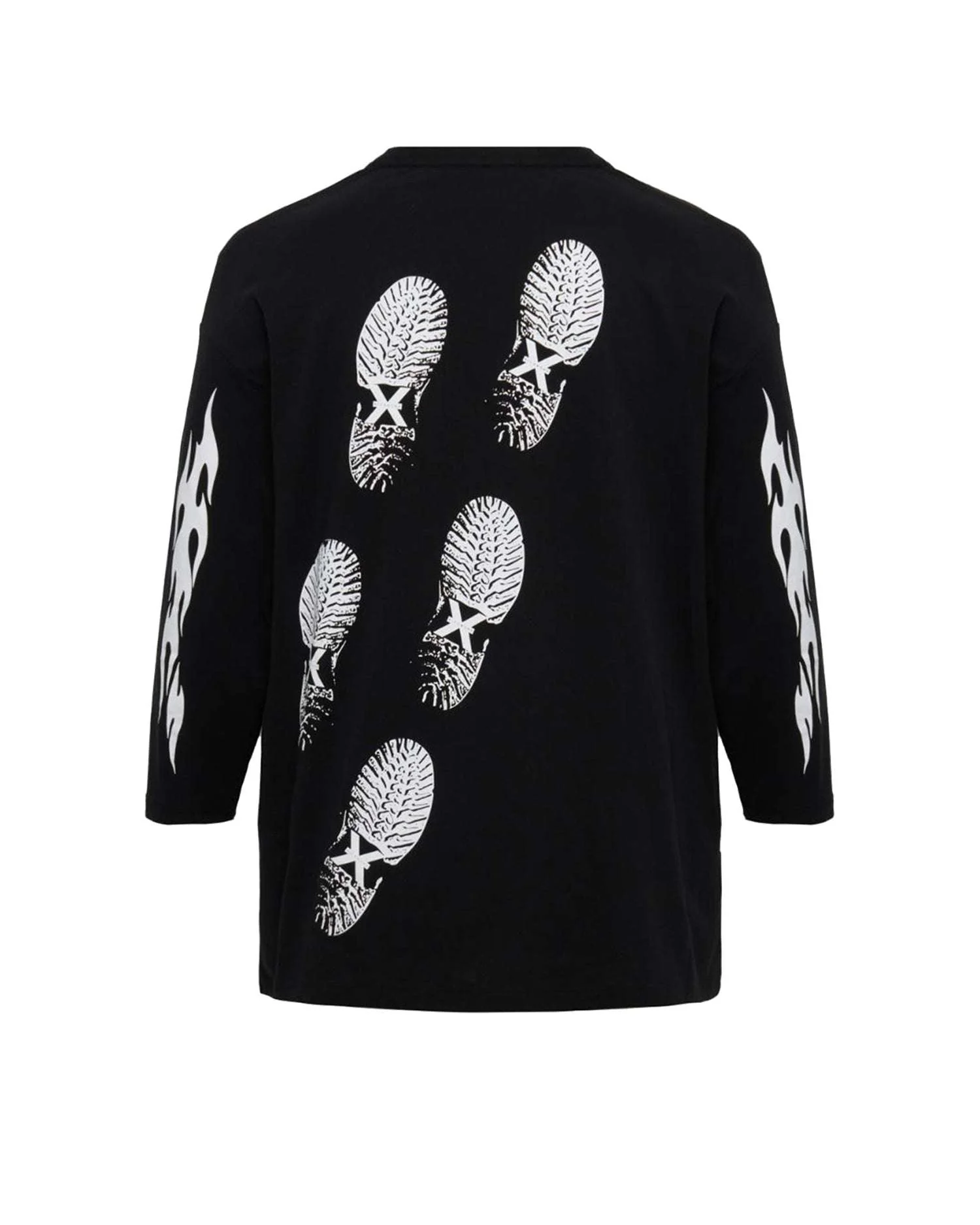 T-shirt nera oversize con stampa auto e fiamme Richmond X - Image 2