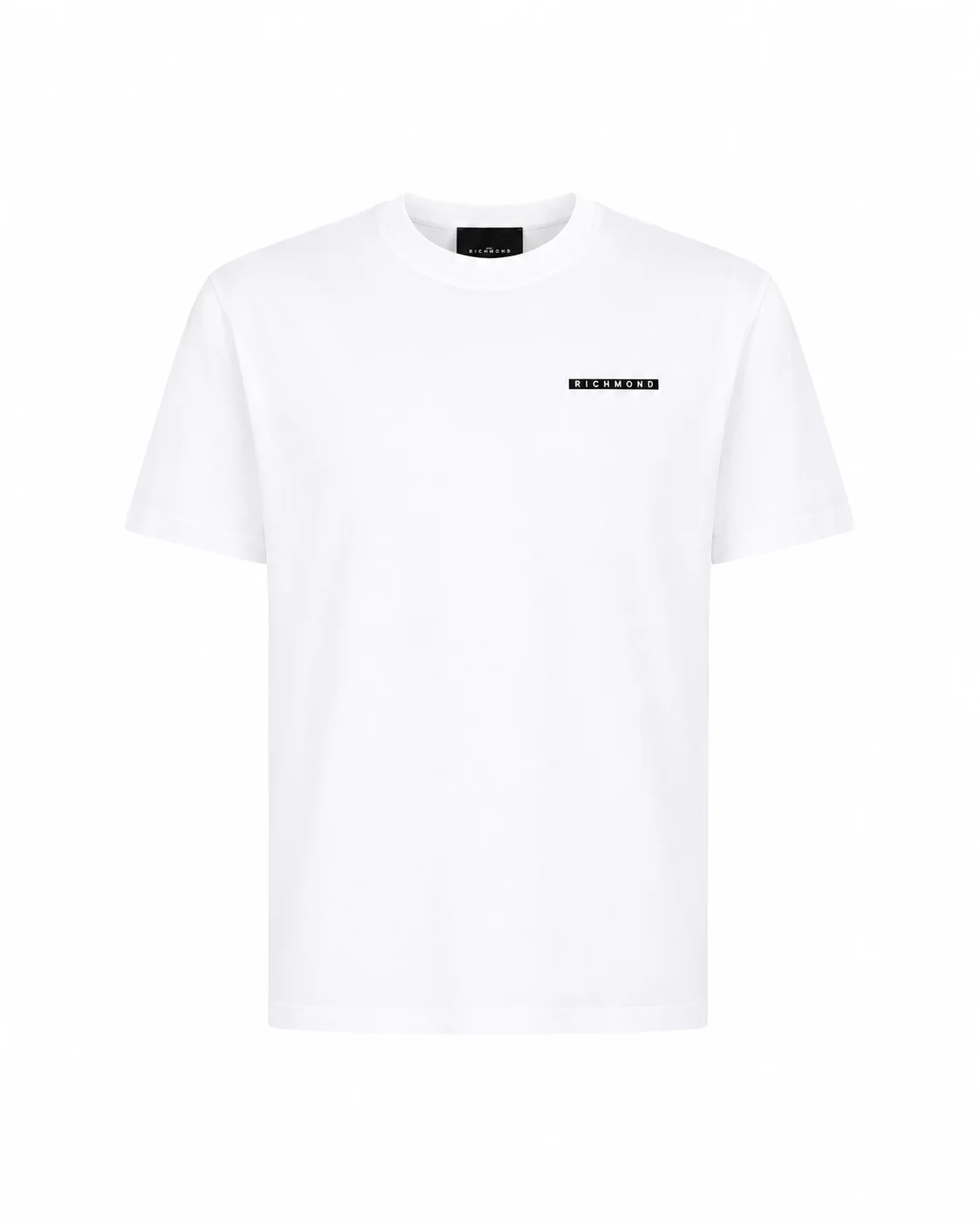 T-shirt regular con logo a contrasto
